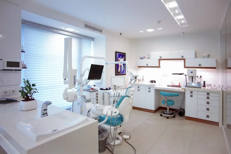 Overseas dentist analyzing clinical dental cases